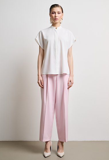 Mao-collar shirt