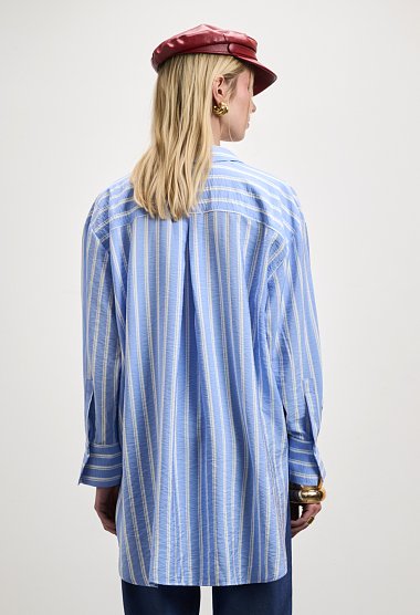 Ριγέ μακρύ πουκάμισο oversized