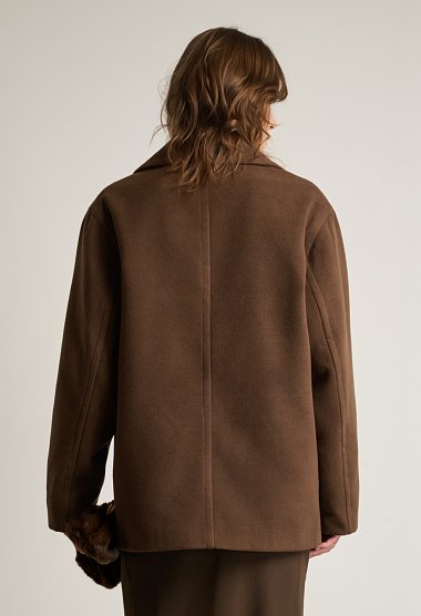 Oversized double-breasted coat