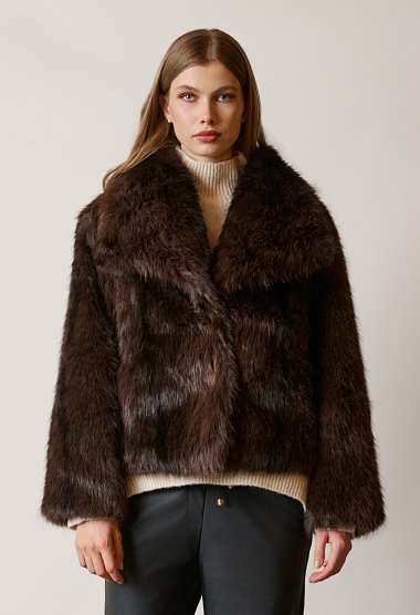 Short Luxe Faux Fur with Pockets