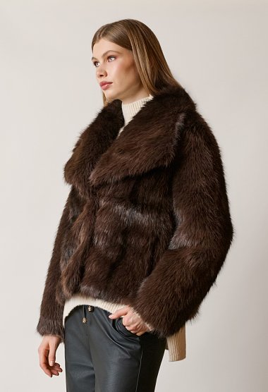 Short Luxe Faux Fur with Pockets