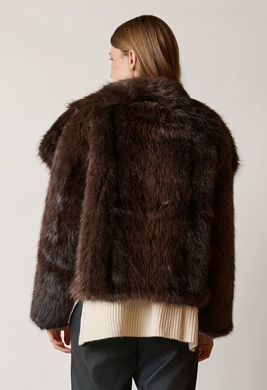 Short Luxe Faux Fur with Pockets