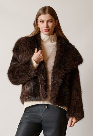 Short Luxe Faux Fur with Pockets