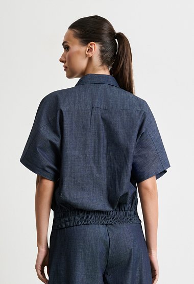 Denim bomber jacket