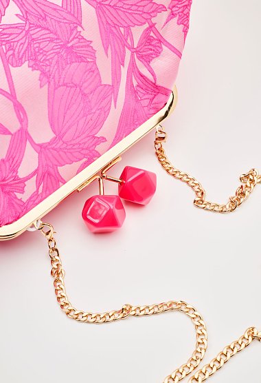 Floral fabric handbag