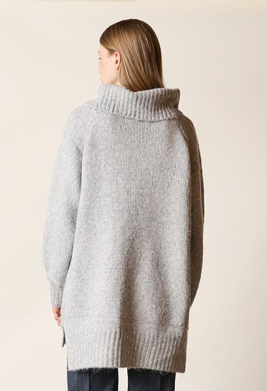 Oversized πουλόβερ με ψηλό λαιμό