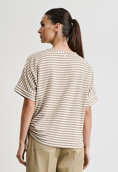 Striped blouse with side tie