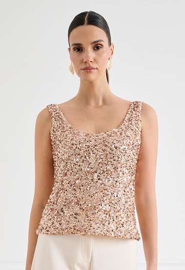 Sleeveless sequin top