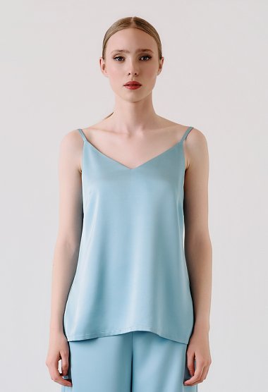 Satin top with adjustable straps
