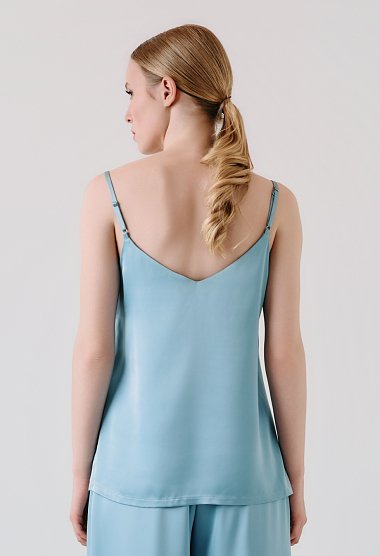 Satin top with adjustable straps