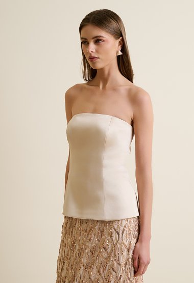 Satin bustier top