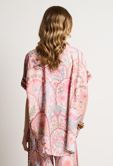 Εμπριμέ πουκαμίσα oversized με floral paisley print