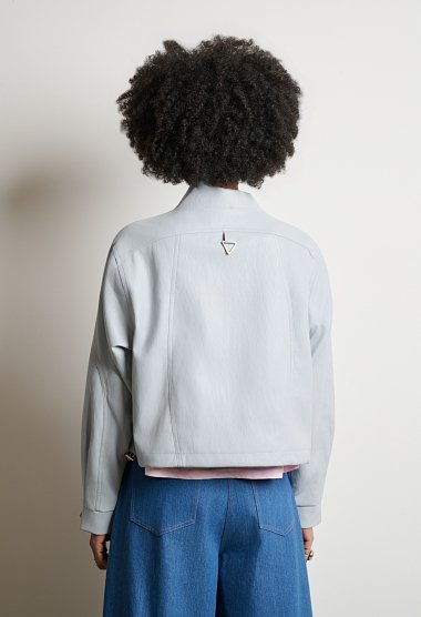 Cropped bomber μπουφάν