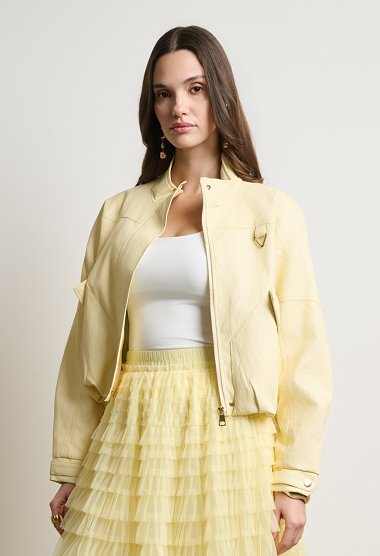 Cropped bomber jacket