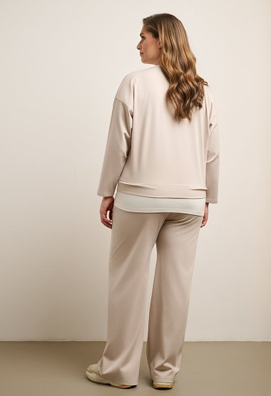 Sweatshirt and joggers set with stripe detail