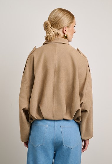 Suede bomber jacket