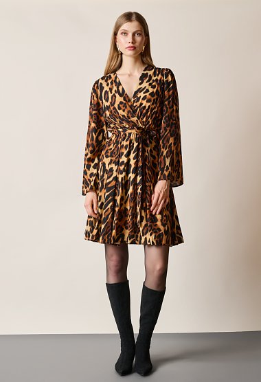 Animal print mini dress
