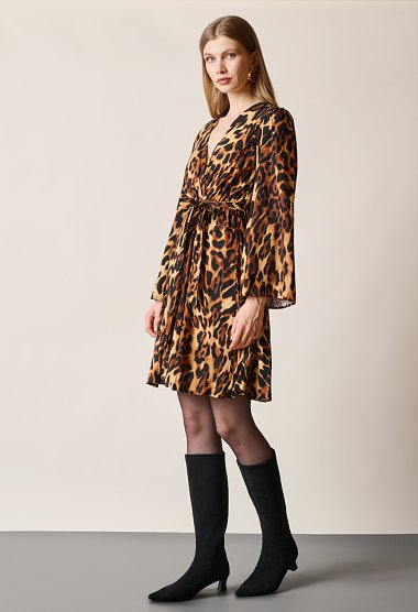 Animal print mini dress