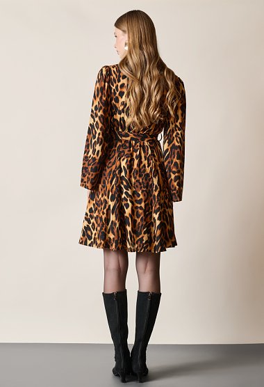 Animal print mini dress