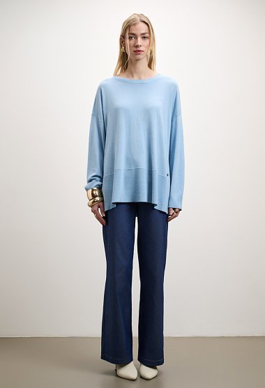 Long oversized knitted top