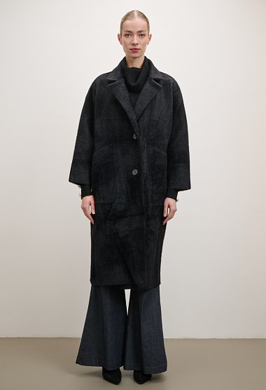 Faux fur-effect coat