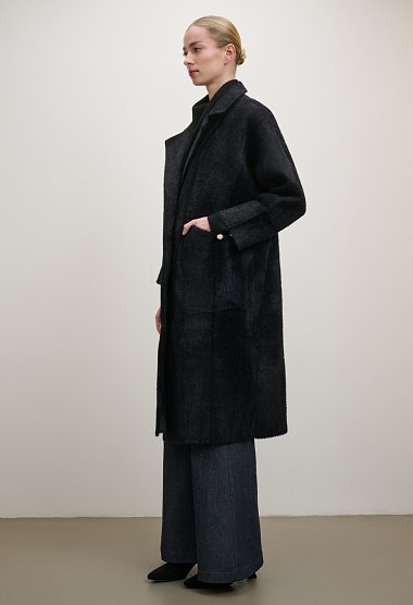 Faux fur-effect coat