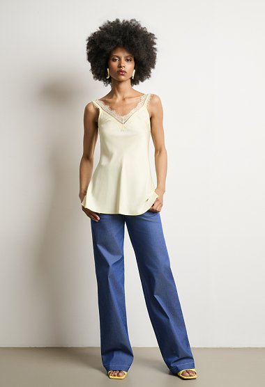 Ψηλόμεσο παντελόνι wide leg