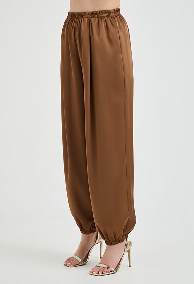 Satin jogger trousers