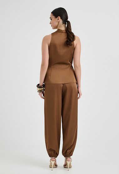 Satin jogger trousers