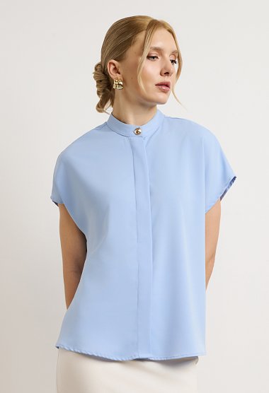 Mao-collar shirt