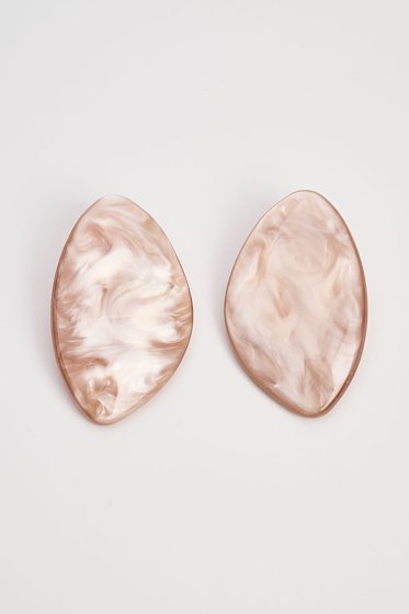 Marble-effect earrings