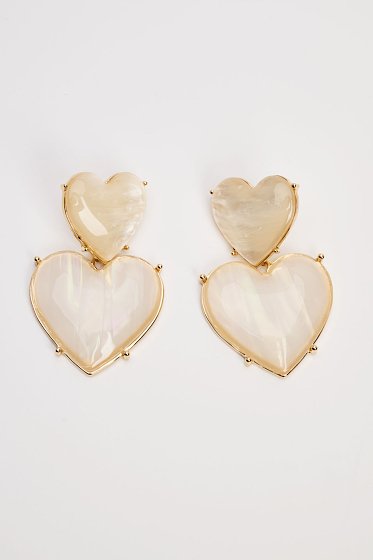 Double heart earrings.