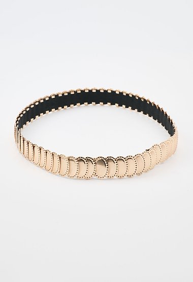 belt with metal decorative plates