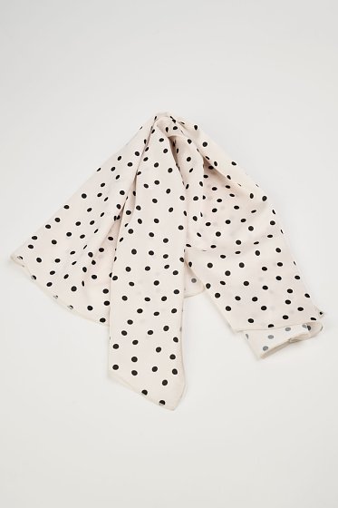 Polka dot satin scarf
