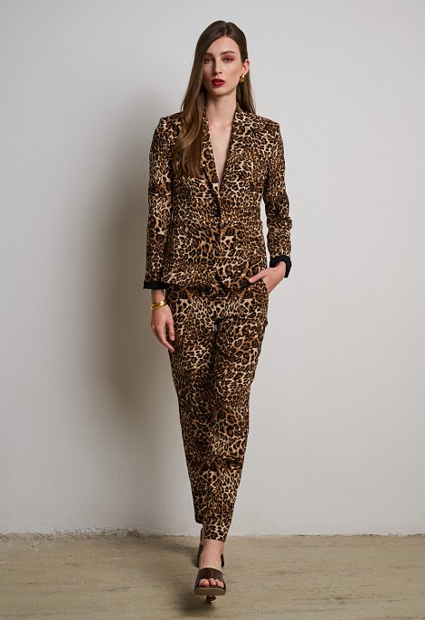 Animal print trousers
