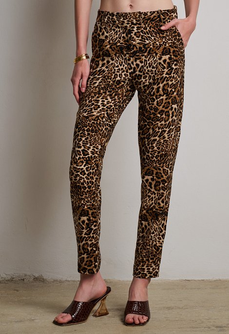 Animal print trousers