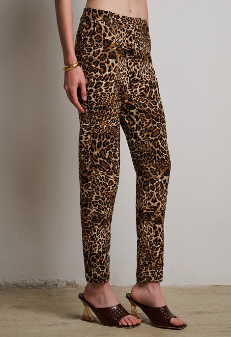 Animal print trousers