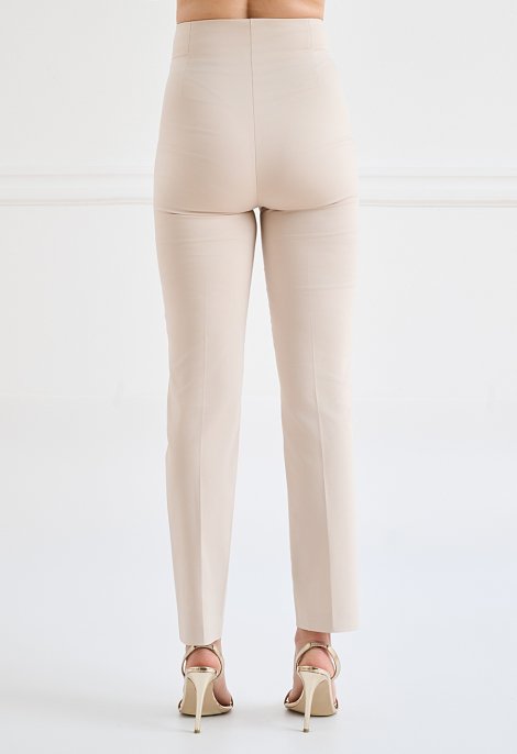 High-waisted cigarette trousers