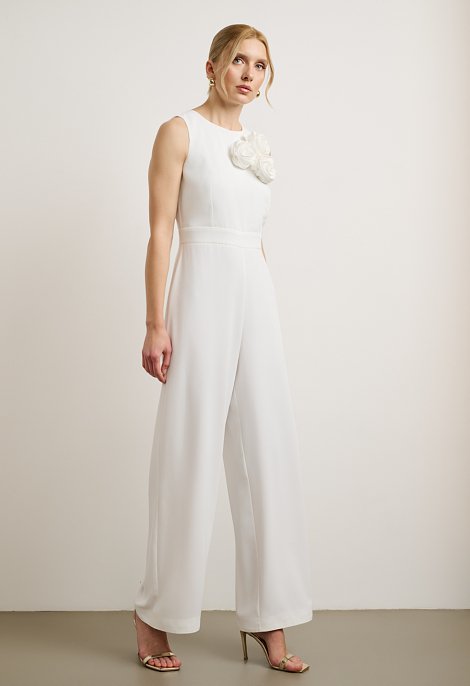 Floral-shoulder jumpsuit