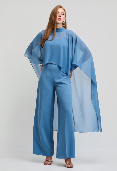 High-Waisted Wide-Leg Trousers