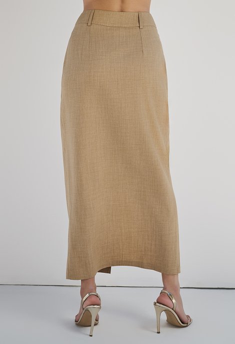 High-waisted wrap skirt