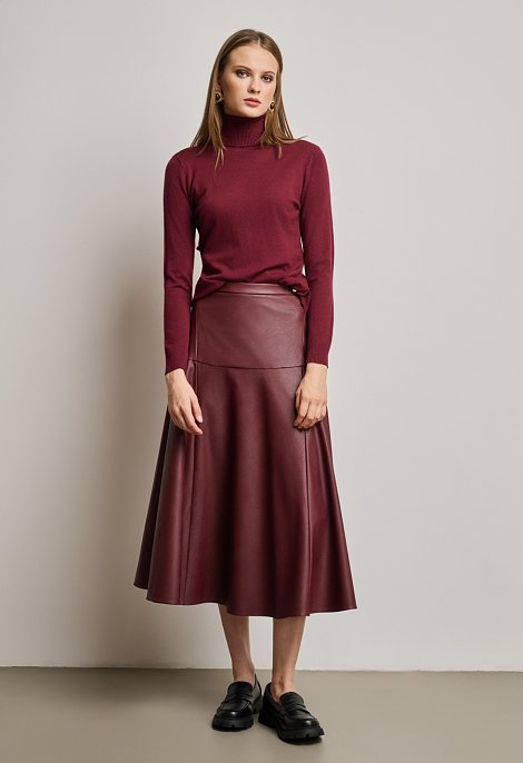 A-line midi skirt