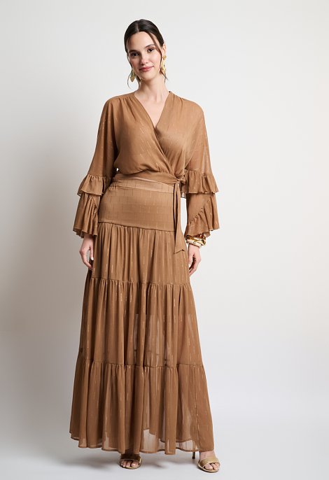 Brown maxi skirt