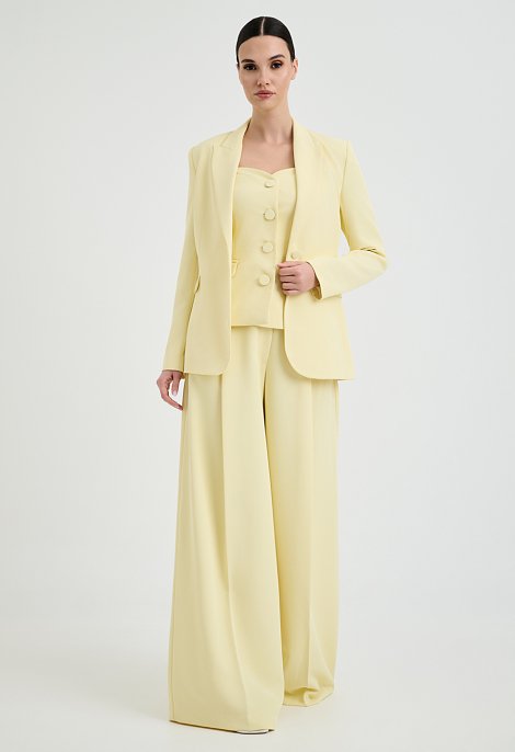 Fabric blazer with lapel