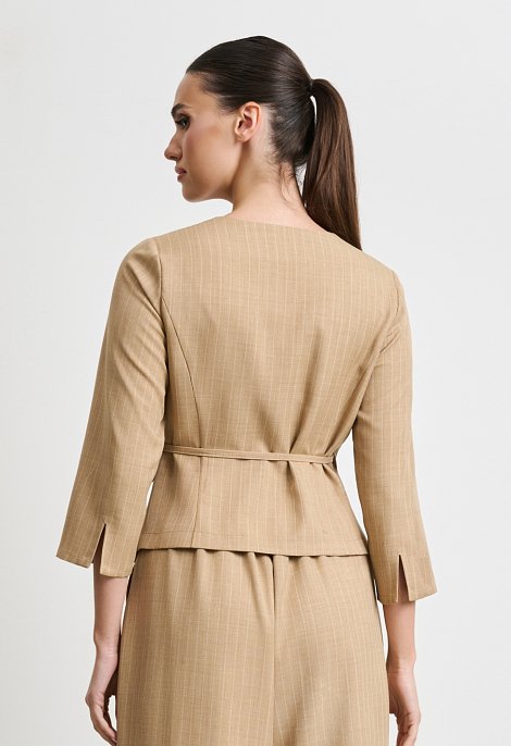 Beige top and trousers set