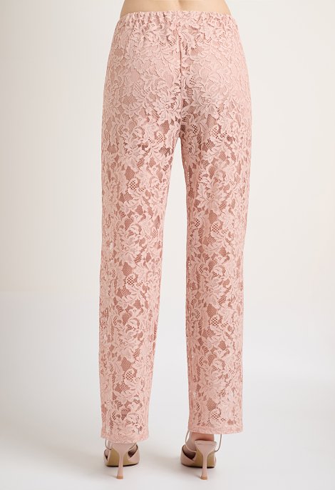 Lace set with asymmetrical top and pants