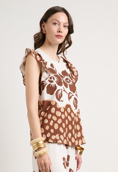 Σετ μπλούζα και παντελόνα σε floral print