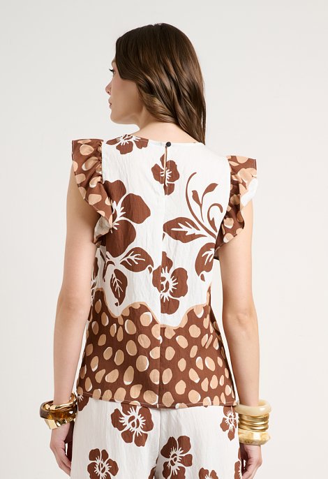 Σετ μπλούζα και παντελόνα σε floral print