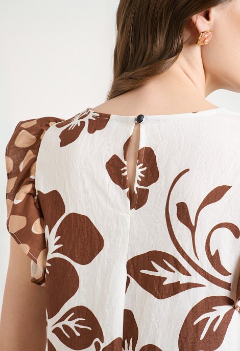 Σετ μπλούζα και παντελόνα σε floral print