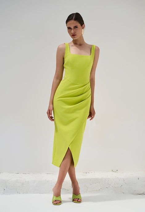 Draped midi dress